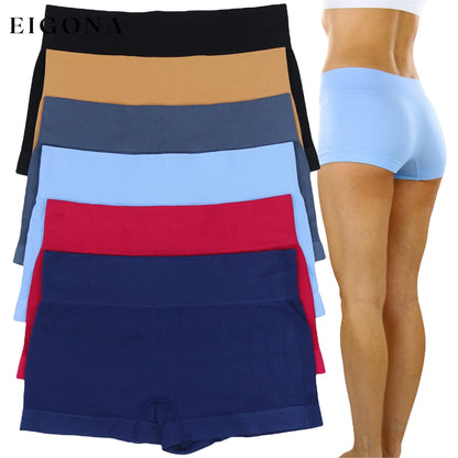 6-Pack: Women's Stretch Microfiber Cheeky Boyshort Panties __stock:250 lingerie refund_fee:1200