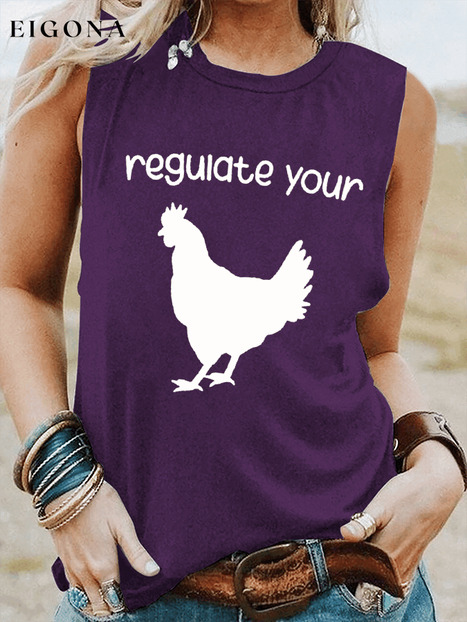 Women's Regulate Your C*ck Print Tank Top roe