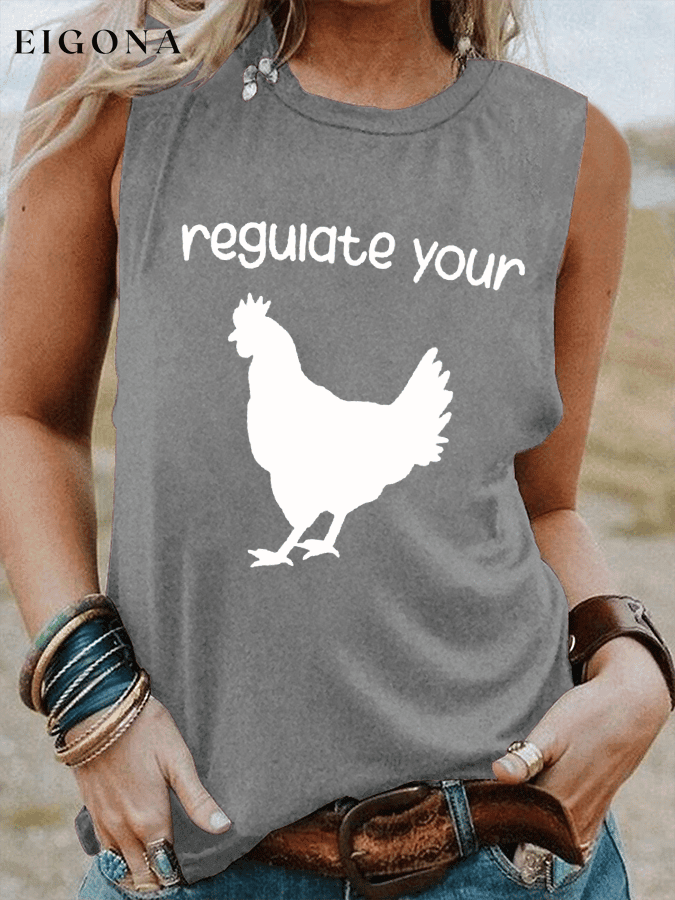 Women's Regulate Your C*ck Print Tank Top roe