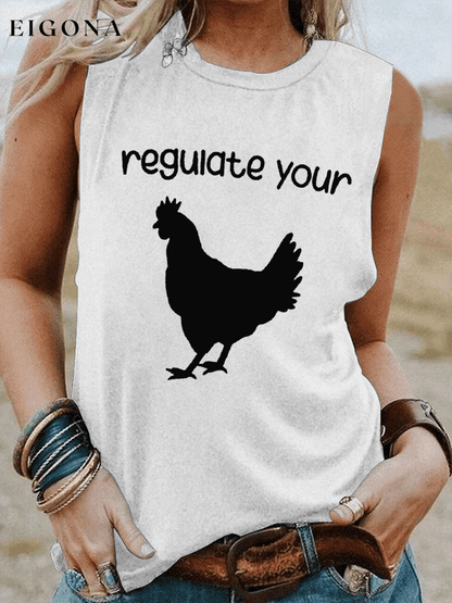 Women's Regulate Your C*ck Print Tank Top roe