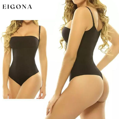 High Compression Shaper Bodysuit Thong Black __stock:550 lingerie refund_fee:1200