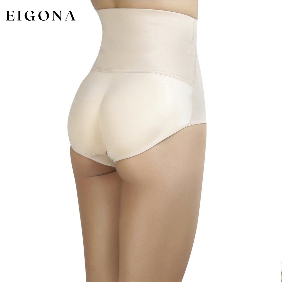 Hook Eye Waist Cincher and Backside Enhancer Beige __stock:550 lingerie refund_fee:1200