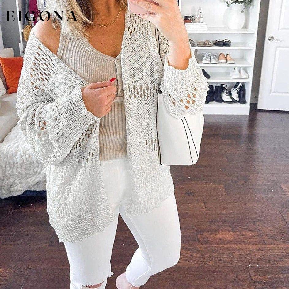 Ladies Crochet Cardigan Sweater __stock:50 Jackets & Coats refund_fee:1200