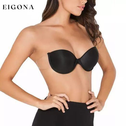 Self Adhesive Reusable Push-Up Backless Bra Black __stock:600 lingerie refund_fee:800