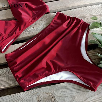 Sporlike Women Ruffle High Waist Swimsuit __stock:500 lingerie Low stock refund_fee:800 show-color-swatches