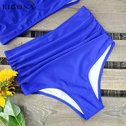 Sporlike Women Ruffle High Waist Swimsuit __stock:500 lingerie Low stock refund_fee:800 show-color-swatches