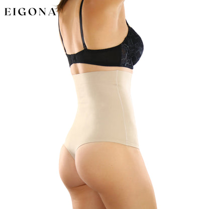 Women's High Waisted Smooth and Silky Torso Control Thong Shapewear __stock:250 lingerie refund_fee:800