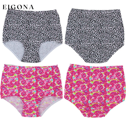 6-Pack: Women's High Waisted Pink Solids and Patterned Gridle Panties __stock:100 lingerie refund_fee:1200