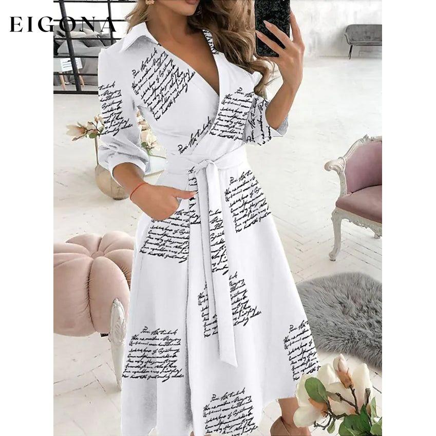 Women's A Line Dress Letter Printing __stock:200 casual dresses clothes dresses refund_fee:1200