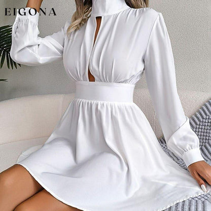 Women's A Line Turtleneck Mini Dress __stock:200 casual dresses clothes dresses refund_fee:1200