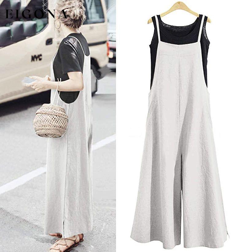 Women's Casual Loose Long Wide Leg Jumpsuits __stock:200 casual dresses clothes dresses refund_fee:1200