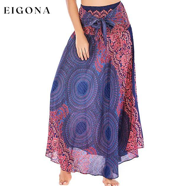 Women's High Waist Yoga Skirt Gypsy Dress Blue __stock:200 casual dresses clothes dresses refund_fee:1200