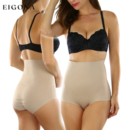 Women's High Waisted Smooth and Silky Torso Control Bikini Shapewear __stock:250 lingerie refund_fee:800