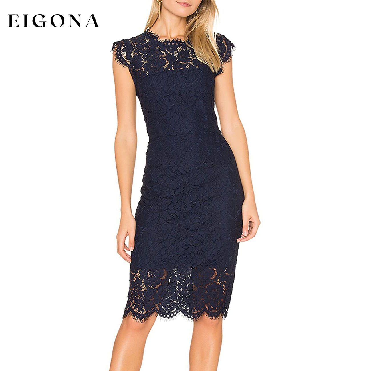 Women's Sleeveless Lace Dress Navy __stock:200 casual dresses clothes dresses refund_fee:1200 show-color-swatches