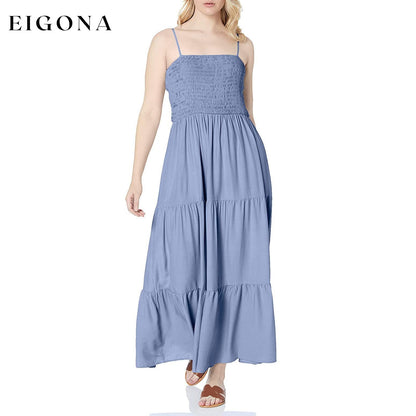 Women's Summer Boho Sleeveless Maxi Dress Blue __stock:200 casual dresses clothes dresses refund_fee:1200