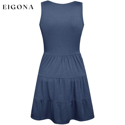 Women's Summer Sleeveless V Neck Dress __stock:200 casual dresses clothes dresses refund_fee:1200